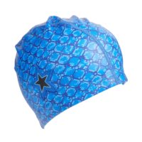 Blue Snake Swim Cap