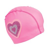Pink Heart Swim Cap