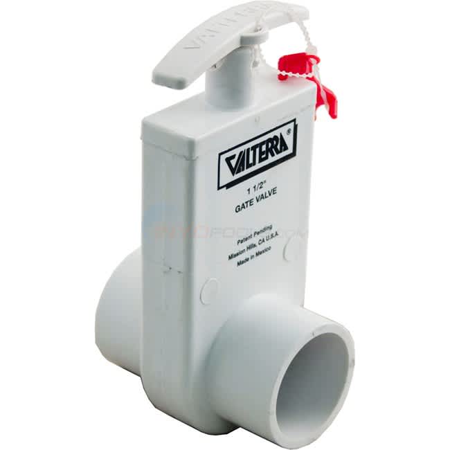 1.5" Spigot Unibody Gate Valve PVC White Valterra